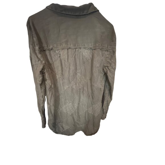 Sundance Green Blouse Button Up Size Petite Medium‎ Women's - Picture 3 of 5